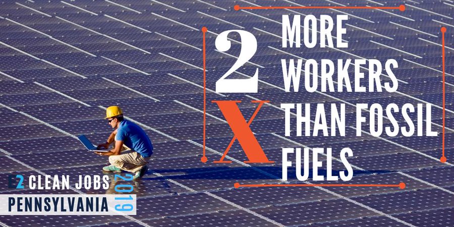 clean energy sector have 2x more works than fossil fuels